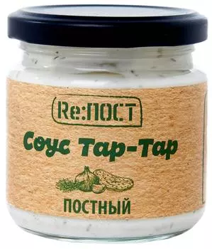 Соус майонезный Re:ПОСТ Vegan постный Тар-тар 20% 200г