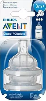 Соска Philips Avent SCF633/27 со средним потоком 3м+ 2шт