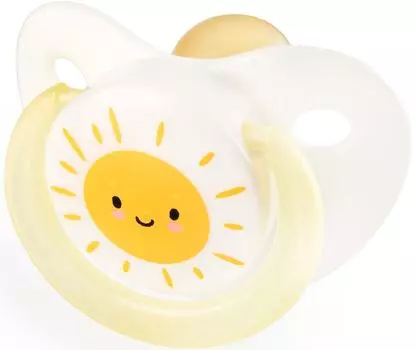 Соска-пустышка Happy Baby Yellow латексная с колпачком 0+ месяцев
