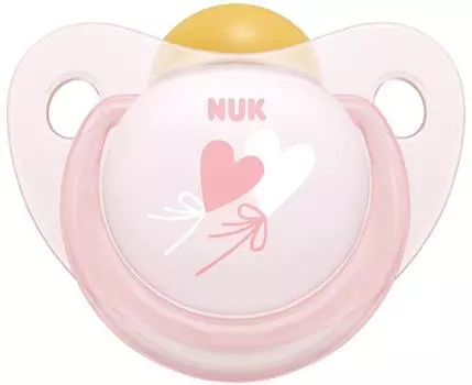 Соска-пустышка Nuk Trendline Baby Rose Ортодонтическая латексная Шарик