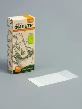 Набор фильтр-пакетов для заваривания чая, для чайника, 100 шт., 5 х 12 см
