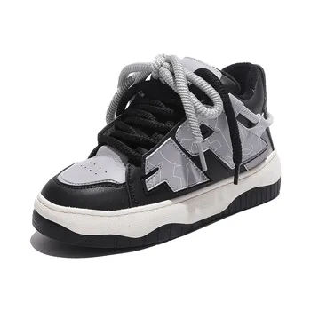 Кеды, скейтборд обувь женская низкая Paul Frank, цвет Black Gray