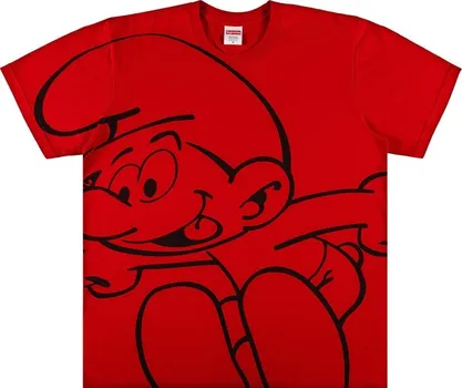 Футболка Supreme x Smurfs Tee 'Red', красный