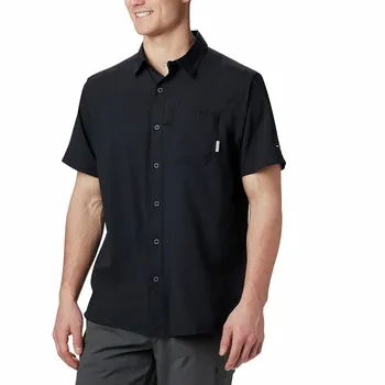 Мужская походная рубашка на пуговицах Columbia PFG UPF 50 Slack Tide Omni-Wick, черный