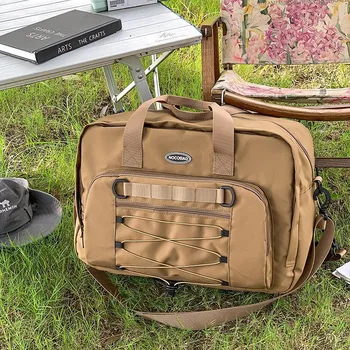 Canvas bag women s large-capacity new messenger business travel luggage bag mountaineering light travel backpack чёрный