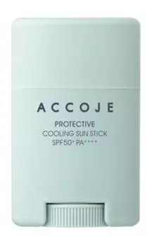 Освежающий солнцезащитный стик для тела с химическими фильтрами Accoje Protective Cooling Sunstick SPF 50+ PA++++
