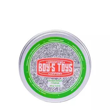 BOY'S TOYS Глина для укладки волос средней фиксации с низким уровнем блеска Инвизибл / Boy's Toys 40 мл