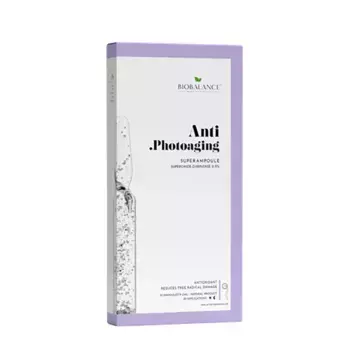 BIOBALANCE Ампулы для лица с супероксиддисмутазой 0,5% / SUPER AMPOULE ANTI PHOTOAGING SUPEROXIDE DISMUTASE 0,5% 10*2 мл
