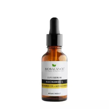 BIOBALANCE Сыворотка для лица с ниацинамидом 15% + гликолевой кислотой 5% / SUPER SERUM NIACINAMIDE-G 30 мл