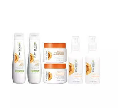 BIOLAGE Набор (шампунь 2*250 мл + маска 2*150 мл + спрей защищающий от солнца 2*125 мл) / БИОЛАЖ SUNSORIALS BOM 2017