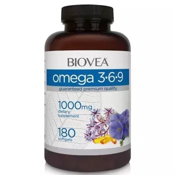 BIOVEA Добавка биологически активная к пище Омега 3-6-9 / Omega 3-6-9 1000 мг 180 капсул