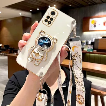 Чехол-подставка Note11s Crossbody Lanyard для Xiaomi Redmi Note 11 pro 4g 5g 11s 10 10s 11pro 9 8 Astronaut Silicone Stand Cover Redmi Note 11