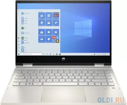 Ноутбук 14" FHD Touch HP Pavilion x360 14-dw1009ur gold (Core i7 1165G7/16Gb/512Gb SSD/Iris® Xe/W10) (2X2R5EA)