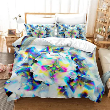 Комплект постельного белья Diamond Duvet Cover, абстрактный арт, подарок на День святого Валентина для девочек, женщин, пар, комплект постельного белья размера King Size, полиэстеровое одеяло, чехол 70x133cm 2pcs