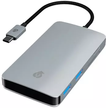 Адаптер uBear LINK USB-C 7 in 1 серебристый