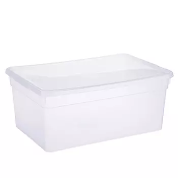 Ящик для хранения с крышкой 10л BASIC, полипропилен, 36,9х24,7х15,4см