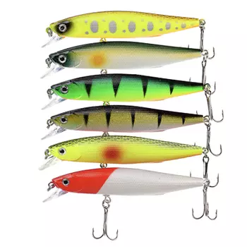 Воблер AZOR FISHING Дэнсер Флэт Минноу, 8, 7 г, 10 см, глубина 0, 5-1, 5м , 6 цветов