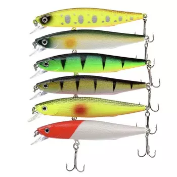 Воблер AZOR FISHING Дэнсер Флэт Минноу, 8, 7 г, 10 см, глубина 0, 5-1, 5м , 6 цветов