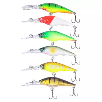 Воблер AZOR FISHING Минноу Классик, F, 5, 7 гр. 8, 7 см, глубина 1, 0-1, 5 м, 6 цветов
