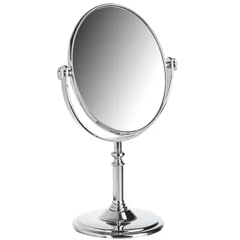 Зеркало настольное круглое ЮниLook, 17,5х29х10 см, серебро