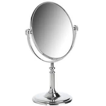 Зеркало настольное круглое ЮниLook, 17,5х29х10 см, серебро