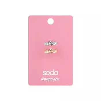 SODA Набор колец GOLD AND SILVER COLOR #sugargem