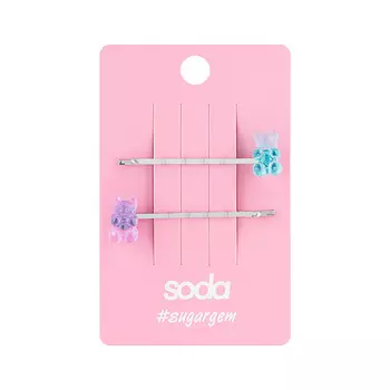 SODA Набор заколок-невидимок JELLY BEARS #sugargem