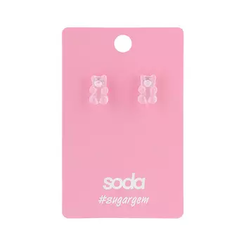 SODA Серьги PINK BEAR #sugargem