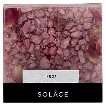 SOLACE Мерцающая соль для ванны "Роза" с шиммером и сухоцветами