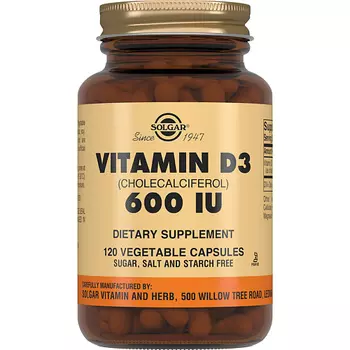 SOLGAR Витамин D3 600МЕ 240 мг