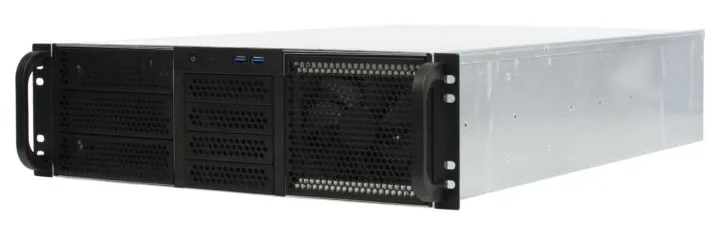 Корпус серверный 3U Procase RE306-D3H9-FC8-55 3x5.25+9HDD,черный,без блока питания(2U,2U-redundant),глубина 550мм,MB CEB 12"x10.5",8slot,панель вентил