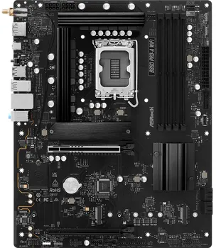 Материнская плата ATX ASRock B860 PRO-A WIFI (LGA1851, B860, 4*DDR5 (8666), 2*PCIe, 3*M.2, 4*SATA, WiFi, BT 6*USB 3.2, 2*USB 2.0, HDMI, DP)