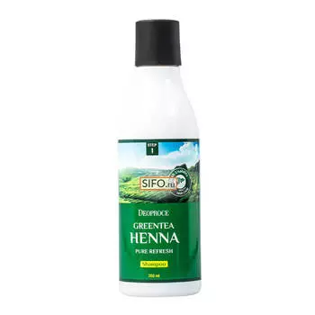 Шампунь для волос Deoproce Green Tea Henna Pure Refresh Shampoo (200 мл)
