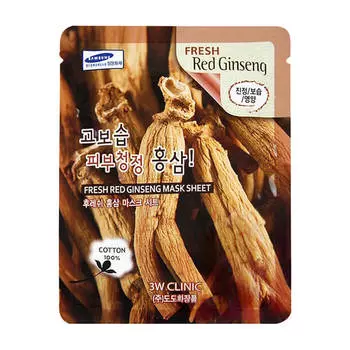 Тканевая маска 3W Clinic Fresh Red Ginseng Mask Sheet