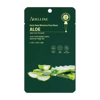 Тканевая маска Adelline Daily Deep Moisture Face Mask - Aloe