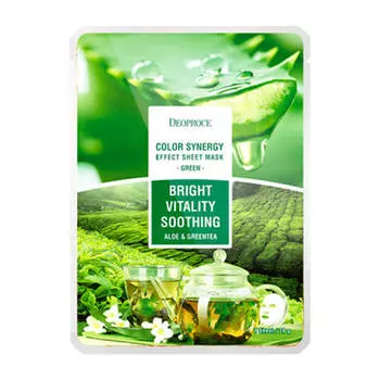 Тканевая маска Deoproce Color Synergy Effect Sheet Mask Green