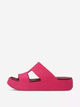 Шлепанцы женские Crocs Getaway Groove Platform HStrap, Розовый