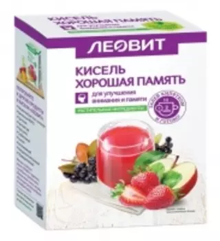 Леовит - Кисель "Хорошая память", 5 пакетов х 20 г