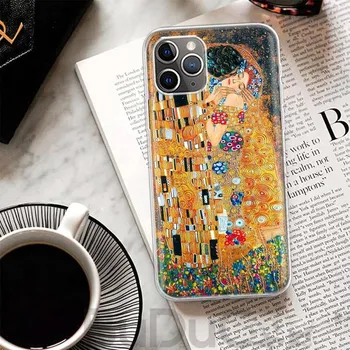 Чехол Kiss by Gustav Klimt Desig для iPhone 14 11 13 Pro 12 Mini Apple, чехол для телефона X XR XS Max 7 Plus 6 8 6S SE 2020 5 5S Art iPhone 14