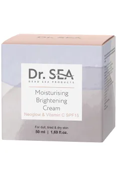 Крем для лица Dr. Sea увлажняющий с комплексом NEOGLOW и витамином С "Сияние кожи" SPF15, 50 мл