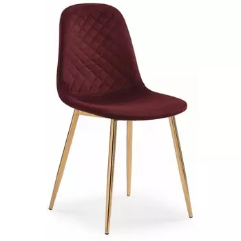 Стул Woodville на металлокаркасе Dabl wine red / gold 15293