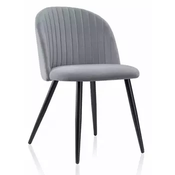 Стул Woodville на металлокаркасе Gabi 1 gray / black 15110