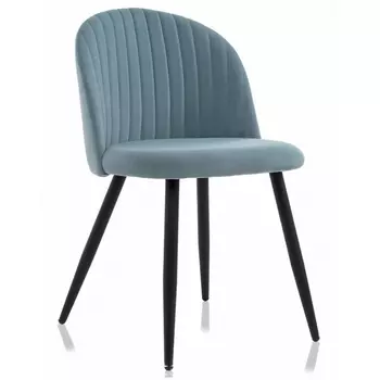 Стул Woodville на металлокаркасе Gabi 1 light blue / black 15109