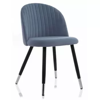 Стул Woodville на металлокаркасе Gabi blue / black 15112