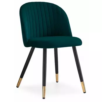 Стул Woodville на металлокаркасе Gabi green / black 15088