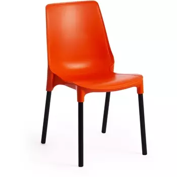 Стул (mod 75) металл/пластик, 46x56x84cм, оранжевый/черные ножки Tetchair GENIUS 15282