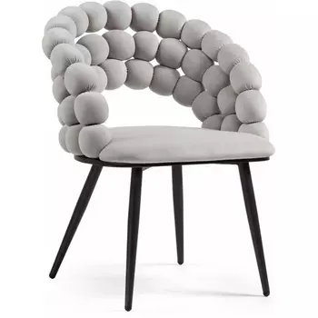 Стул на металлокаркасе Woodville Ball gray / black