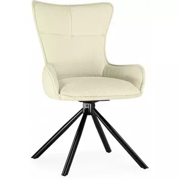 Стул на металлокаркасе Woodville Chicago cream / black арт.15829