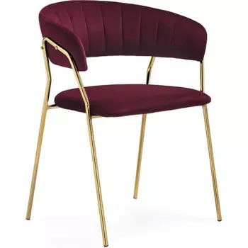 Стул на металлокаркасе Woodville Kamelia 1 wine red / gold