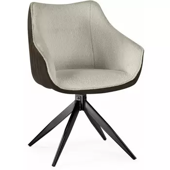 Стул на металлокаркасе Woodville Kansas brown / cream / black арт.15833